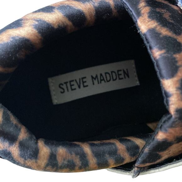 STEVE MADDEN Sneaker Women’s Size 10 Leopard Cliff Leather Safari - Picture 7 of 10